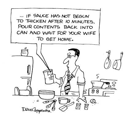 Wall Art - Drawing - If Sauce Has Not Begun To Thicken After 10 Minutes, Pour by Dave Carpenter