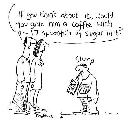 Wall Art - Drawing - If You Think About It, Would You Give Him A Coffee With 17 by Tony Husband