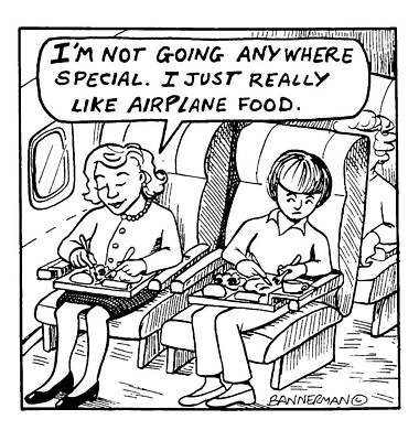 Wall Art - Drawing - I'm Not Going Anywhere Special. I Just Really Like Airplane by Isabella Bannerman