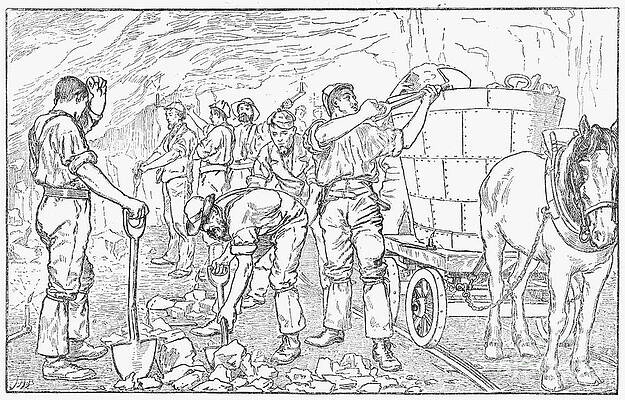 Wall Art - Drawing - Inside A Cheshire Salt Mine, 1889 by Print Collector