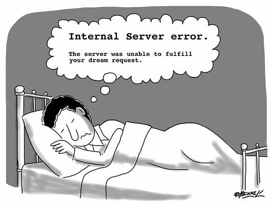 Wall Art - Drawing - Internal Server Error Your Server Was Unable To Fulfill by Douglas Blackwell