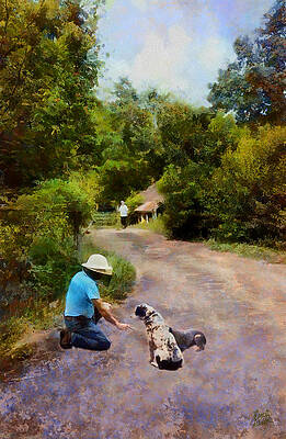 Wall Art - Digital Art - Into the Farm by JGracey Stinson