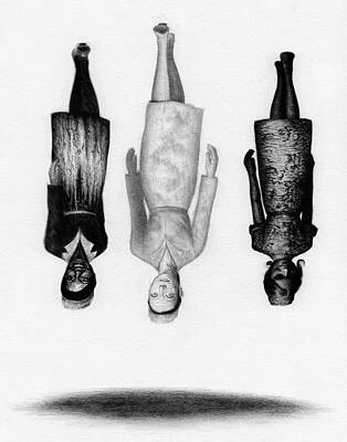Wall Art - Drawing - Inverted Nurses - Artwork by Ryan Nieves