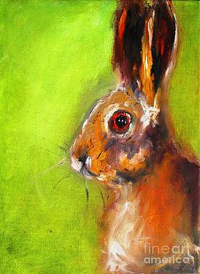 Wall Art - Painting - Irish-paintings of  hare www.pixi-art.com by Mary Cahalan Lee - aka PIXI