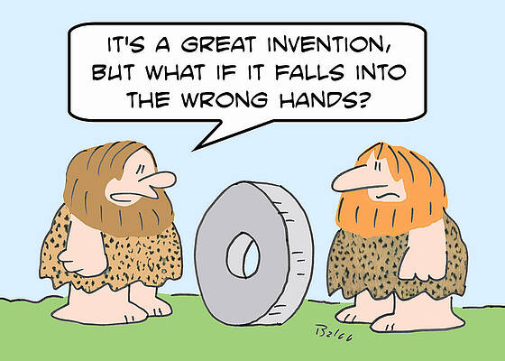 Wall Art - Drawing - It's A Great Invention, But What If It Falls Into The Wrong by Baloo