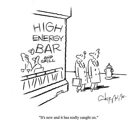 Wall Art - Drawing - It's New And It Has Really Caught On' High Energy Bar by Vahan Shirvanian