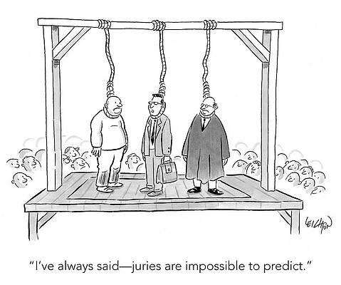 Wall Art - Drawing - I've Always Said - Juries Are Impossible To Predict by Robert Leighton