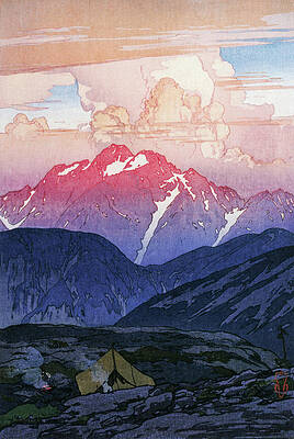 Wall Art - Painting - Japan Alps 12, Tsurugi Mountain Morning - Digital Remastered Edition by Yoshida Hiroshi