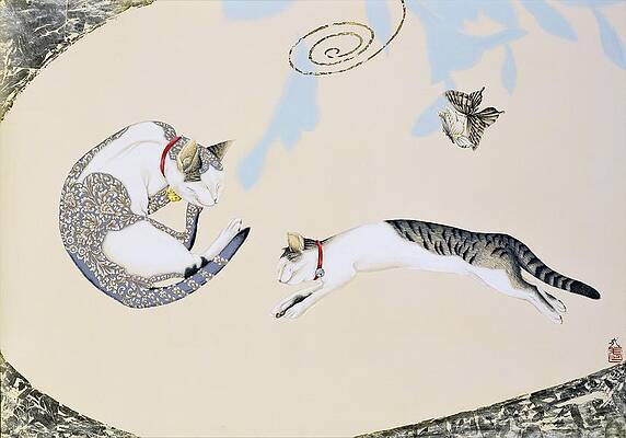 Japanese Cat Paintings Fine Art America