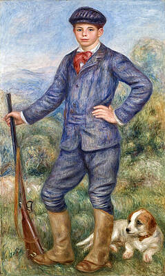 Jean Renoir as a Hunter Print by Pierre-Auguste Renoir