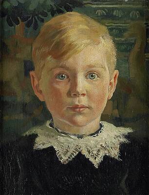 Wall Art - Painting - Jeugdportret Van Joseph Luns by Huib Luns