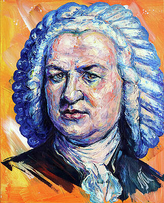 Wall Art - Painting - Johann Sebastian Bach by Natasha Mylius