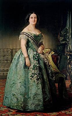 Wall Art - Painting - 'Josefa Coello de Portugal', 1855, Spanish School, Oil on canvas, 1... by Federico de Madrazo -1815-1894-