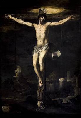 JP London MD4A001 Crucification of Christ Holy Painting Fully Removable Prepasted Accent Wall Mural at 8.5-Feet High by 6-Feet Wide