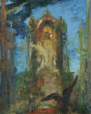 Wall Art - Painting - Jupiter et Semele, around 1889. Canvas, 80 x 65 cm. GUSTAVE MOREAU . by Gustave Moreau -1826-1898-