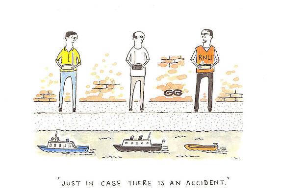 Wall Art - Drawing - Just In Case There Is An Accident by Gordon Gurvan