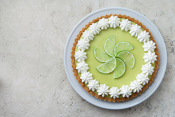 Wall Art - Photograph - Key Lime Pie With Whipped Cream by Jmichl