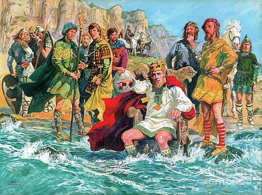 King Cnut / Canute King Of England Drawing by Mary Evans Picture Library -  Pixels
