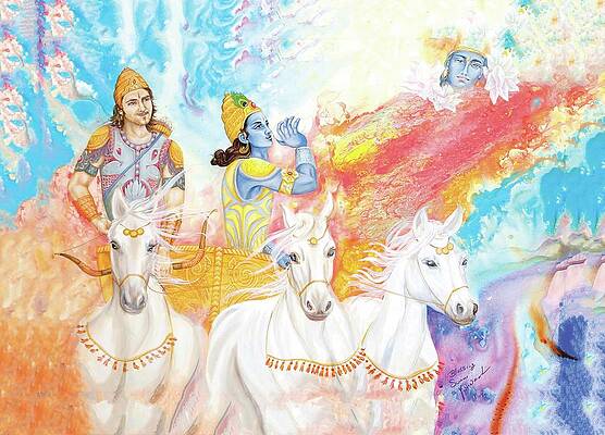 Bhagavad Gita Paintings Fine Art America