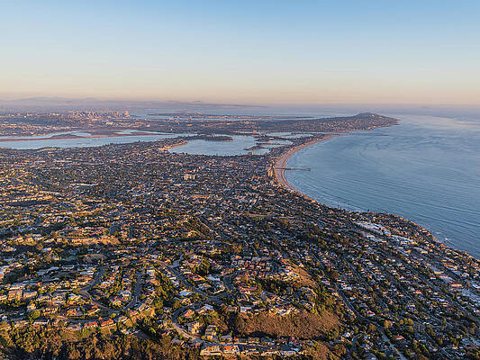 Wall Art - Photograph - La Jolla Muirlands Upper Hermoa San Diego Coastline Aerial by Cavan Images / Toby Harriman
