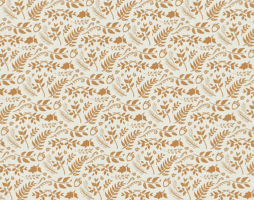 Wall Art - Mixed Media - Lake Life Pattern IIb Orange by Wellington Studio