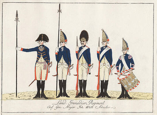 Wall Art - Painting - Land Grenadier Regiment by J.H. Carl