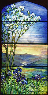 Louis Comfort Tiffany - Magnolias And Irises 1905 Print Poster