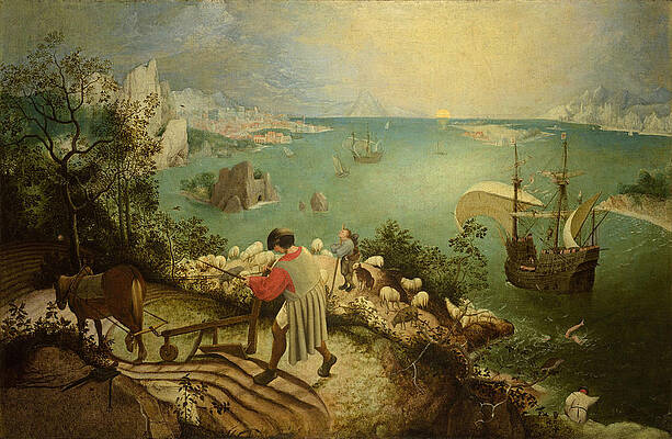 PUZZLE ARTE DTOYS BRUEGHEL LANDSCAPE WITH THE FALL OF ICARUS 1000 PZ 