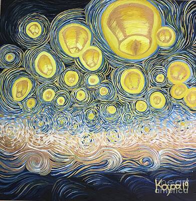 Chinese Sky Lantern Paintings Fine Art America