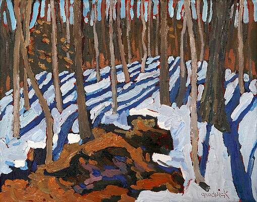Wall Art - Painting - Late Winter Gneiss Ridge by Phil Chadwick
