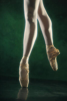Legs Of A Ballerina Balancing On Toes Print by Comstock