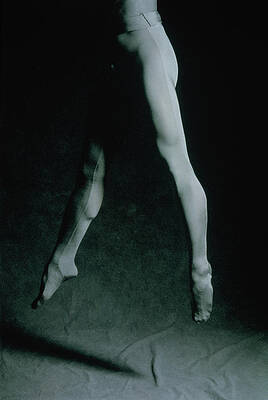 Legs Of Jumping Ballet Dancer Print by P.e. Reed