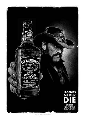 Wall Art - Digital Art - Lemmy Kilmister  by Will Argunas