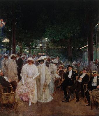 Wall Art - Painting - Les Belles De Nuit by Jean Braud