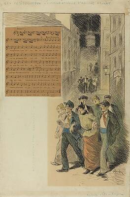 Wall Art - Painting - Les Petits Joyeux by Theophile Alexandre Steinlen