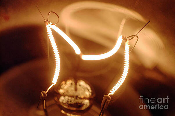 Wall Art - Photograph - Light Bulb Filament by Science Photo Library