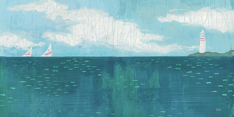 Wall Art - Painting - Lighthouse Sail Crop by Melissa Averinos
