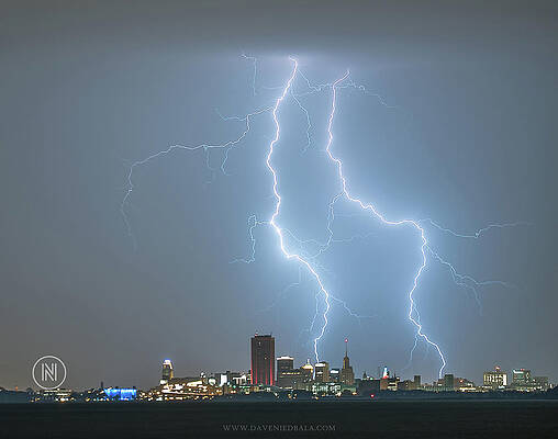 Lightning Over Buffalo NY by Dave Niedbala Lightning Over Buffalo NY by Dave Niedbala