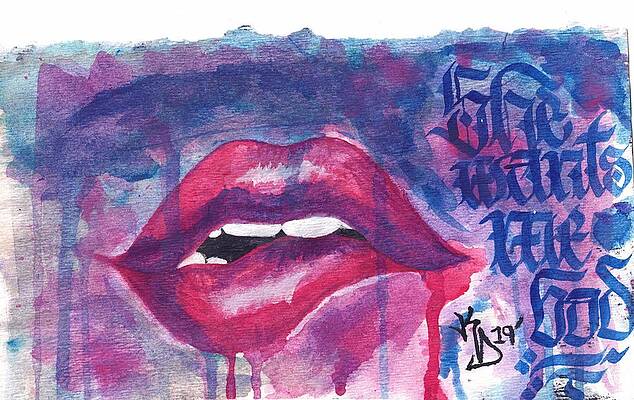 Lip Biting Paintings Fine Art America