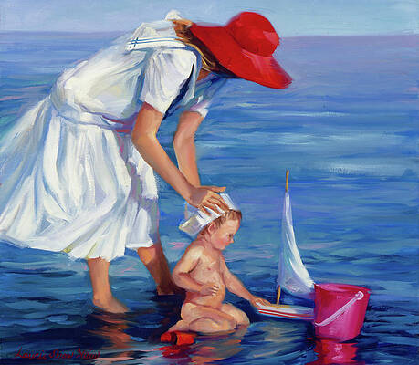 Wall Art - Painting - Little Sailor by Laurie Snow Hein
