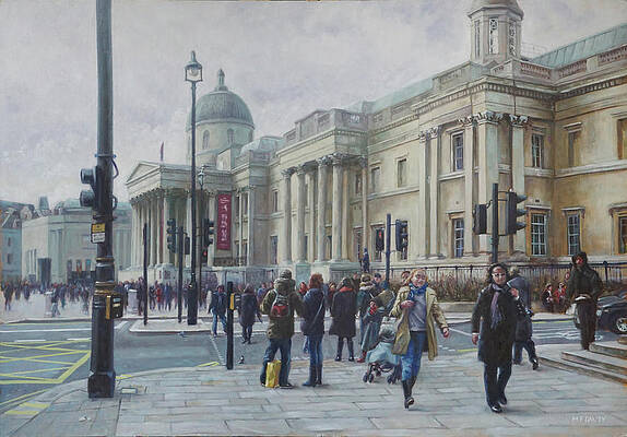 London National Gallery in the winter by Martin Davey London National Gallery in the winter by Martin Davey