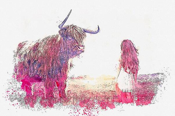 Long Haired Cow Art Fine Art America