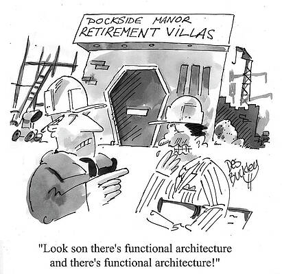 Wall Art - Drawing - Look Son There's Functional Architecture And There's by Des Monde