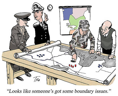 Wall Art - Drawing - Looks Like Someone's Got Some Boundary Issues by Tim O'brien
