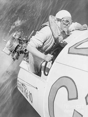 Loretta Turnbull Racing Print by Bettmann