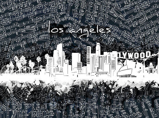Los Angeles Skyline Art (Page #2 of 10) | Fine Art America