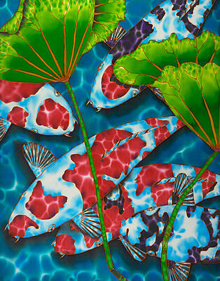 Maui Koi Watercolor by Kimberly Walker