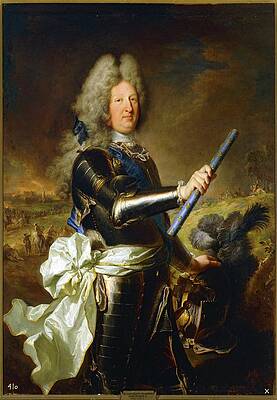 Louis XIV, Hyacinthe Rigaud, Painting Reproduction 19436