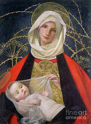 Wall Art - Painting - Madonna and Child by Marianne Stokes by Marianne Stokes