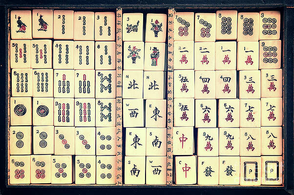 DIYthinker Mahjong Million 6 Tiles Pattern Desktop Photo Frame Picture Art Decoration Painting 6x8 inch
